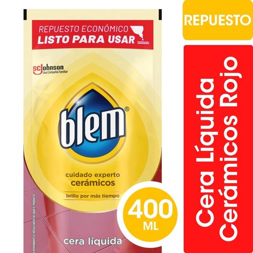 Cera Líquida Pisos Cerámicos Blem Rojo Repuesto 450ml