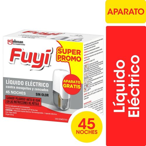 Líq. Eléctrico Insecticida Fuyi Mosquitos Aparato 32.9