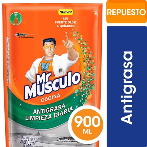 Limpiador Cocina Mr Musculo Antigrasa Repuesto 900ml