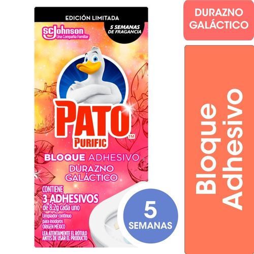 Bloque Adhesivo Inodoro Pato Purific Durazno 24.6gr