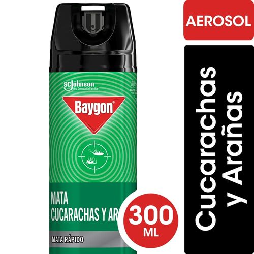 Insecticida Mata Cucarachas Y Arañas Baygon Aero 300cc
