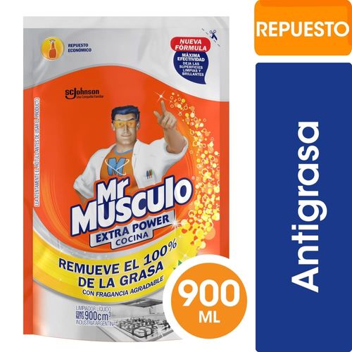Limpiador Cocina Mr Músculo Extra Power Limón Rep 900ml