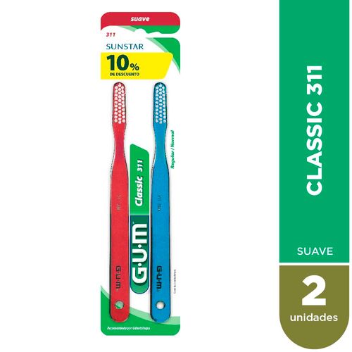 Cepillo Dental Gum Classic 311 Twin Pack - 10