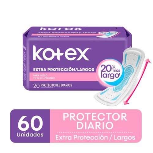 Protectores Diarios Kotex Largos X60
