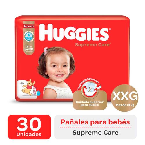 Pañales Huggies Supreme Care Xxg 30u