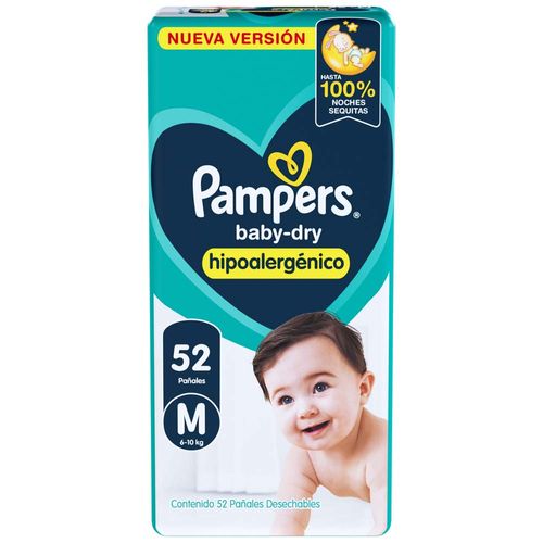 Pañales Pampers Babydry M 52u