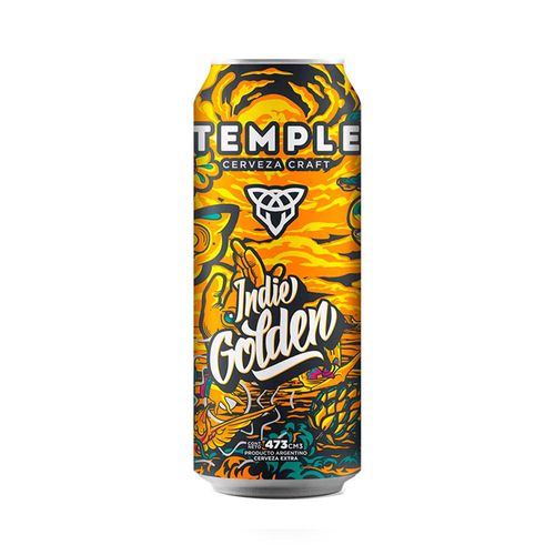 Cerveza Temple Indie Golden Lata 473mlx1