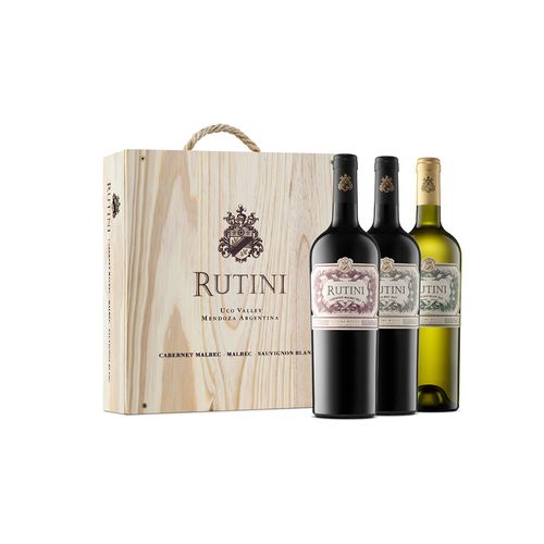Vino Rutini Estuche X 3 Cabernet-malbec-savignong-blanc 225 Ml