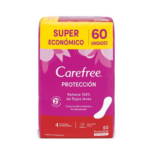 Protectores Diarios Carefree Protección X60 Un