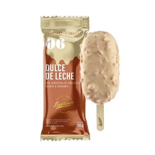 Paleta Luccianos Dulce De Leche Chocolate Blanco 100 Gr