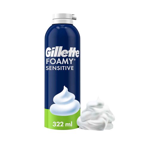 Espuma De Afeitar Gillette Foamy Sensitive Ideal Para Piel Sensible, 322 Ml