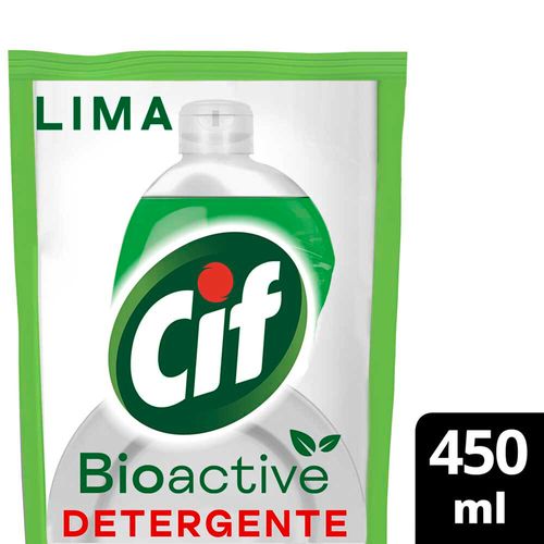 Lavavajilla Cif Lima Bioactive Doypack 450ml.