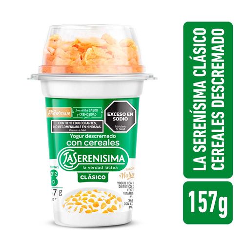 Yogur Batido Descremado La Serenísima Con Cereales 157 Gr