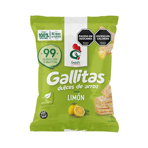 Galletitas Snacks Arroz Limón Gallo 100 Gr