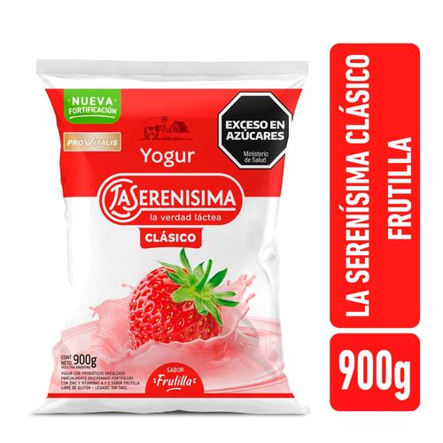 Yogur Entero La Serenísima Clásico Frutilla 900g