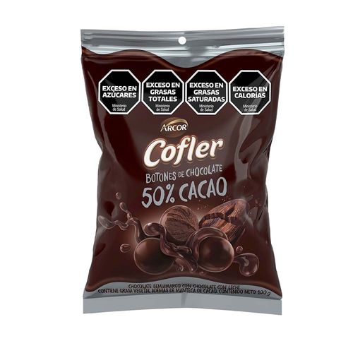 Botones De Chocolate Cofler 50cacao X100g