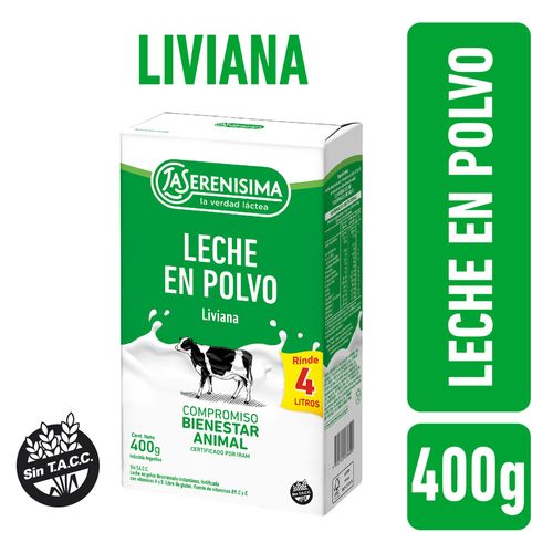 Leche En Polvo Descremada La Serenisima 400 Gr