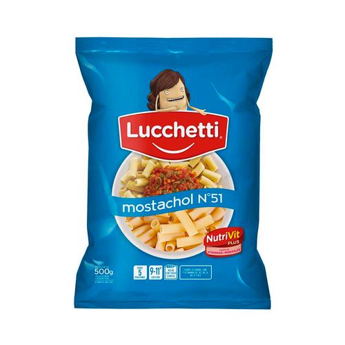 Fideos Lucchetti Mostachol N51 X500g