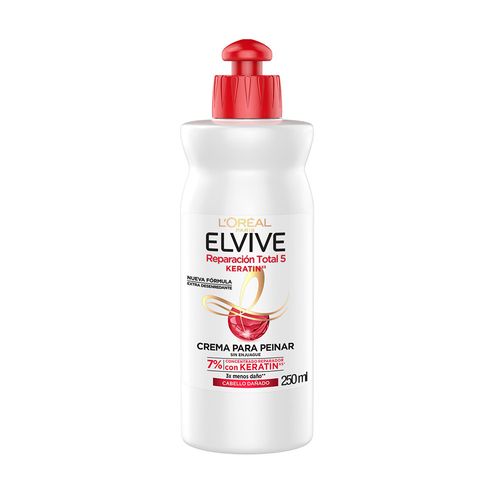 Crema Para Peinar Elvive Reparación Total 5 Keratin 250 Ml