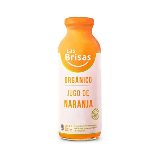 Jugo Organico Las Brisas Naranja Sin Azúcar 330 Ml