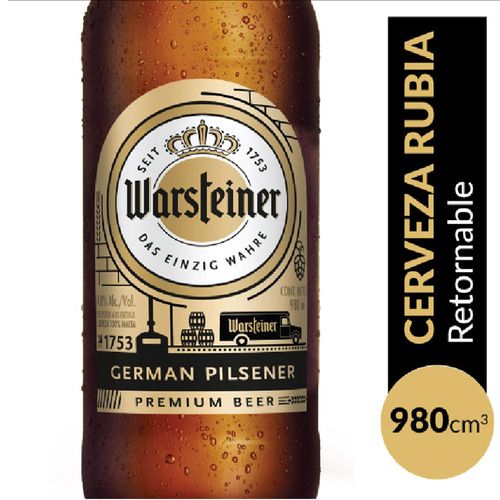Cerveza Warsteiner Retornable 1 L