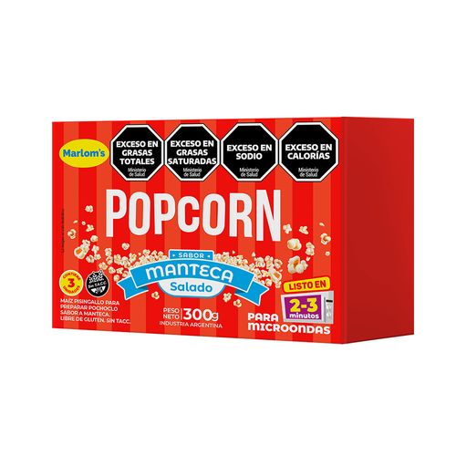 Popcorn Manteca Marloms 300 Gr