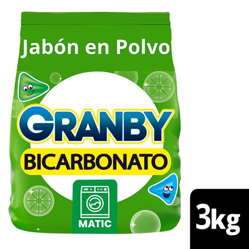 Jabon En Polvo Granby Bicarbonato Limon 3kg