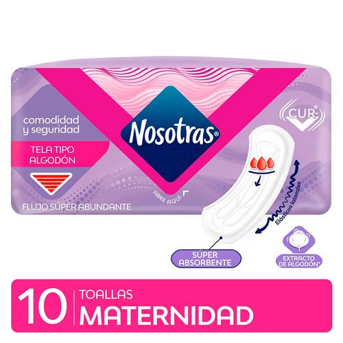 Toallas Nosotras De Maternidad X10