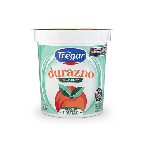 Yogur Descremado Con Durazno Tregar 160g