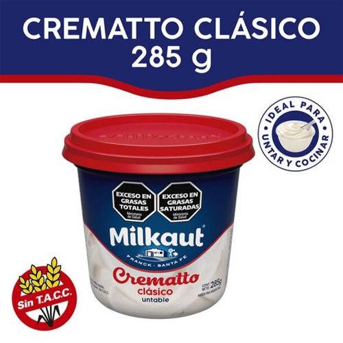 Queso Crematto Milkaut X 285 Grs