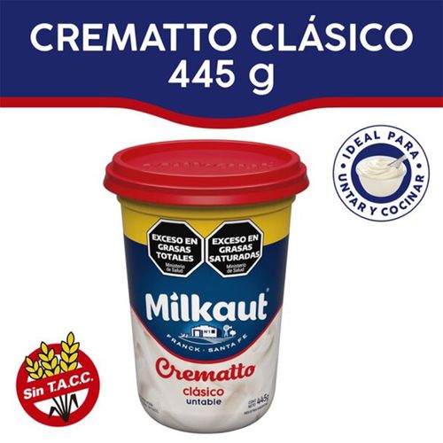 Queso Crematto Milkaut Pote X 445 Grs