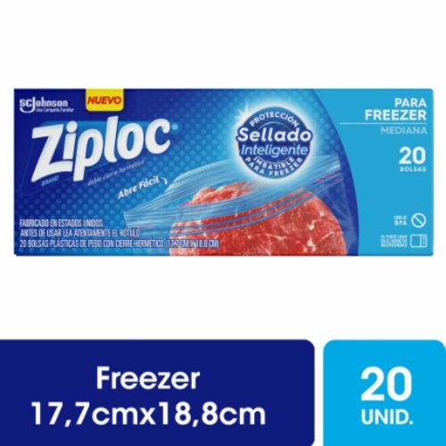Bolsa Hermetica Para Freezer Ziploc Mediana 20u