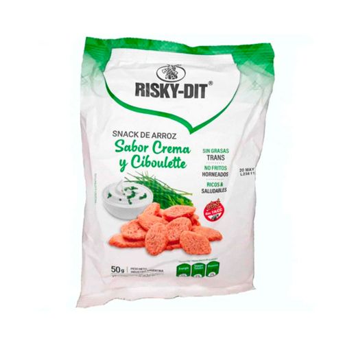 Snack De Arroz Crema Y Ciboulette Risky-dit 50 Gr