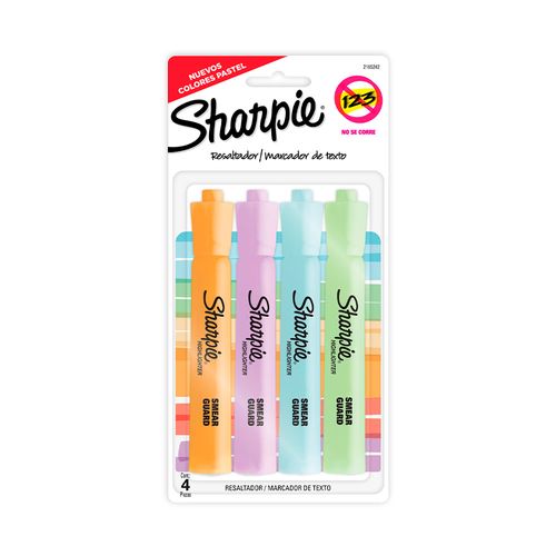 Resaltador Sharpie  Pastel Surtido X 4 U