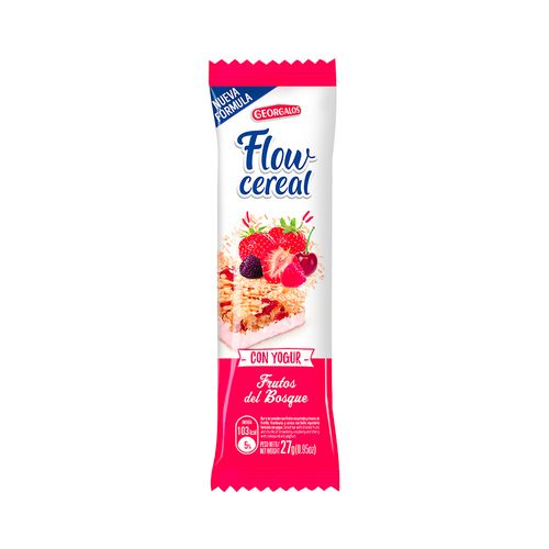 Barra Cereal Frutos Del Bosque Con Yogur Flow 27 Gr