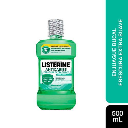 Enjuague Bucal Listerine Anticaries Extra Suave X500ml