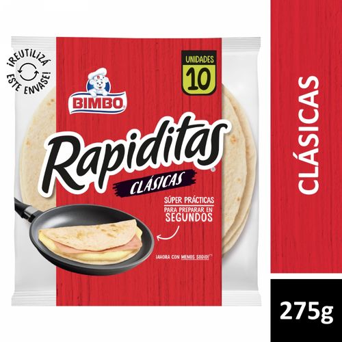 Tortillas Rapiditas Bimbo Clásicas 10un.