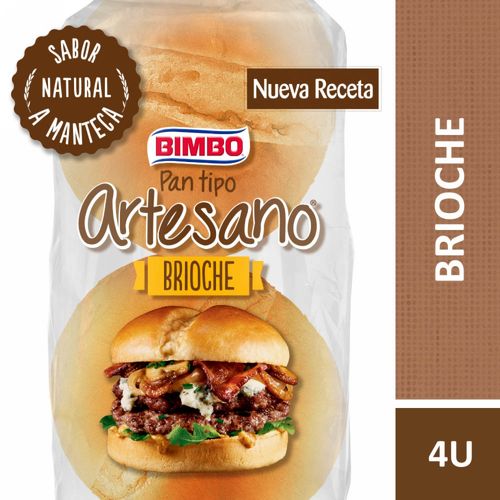 Pan Brioche De Hamburguesa Artesano Bimbo 4 Un