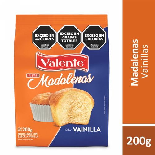 Madalenas Vainilla Valente 200 Gr