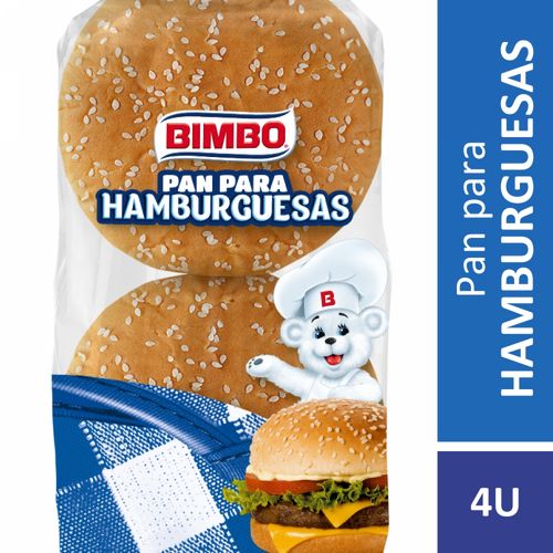 Pan Para Hamburguesa Con Sésamo Bimbo 4 U