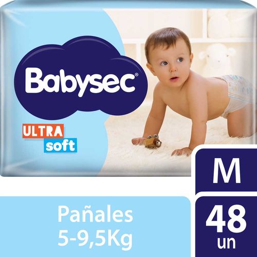 Pañales Ultrasoft M X 48 Un Babysec