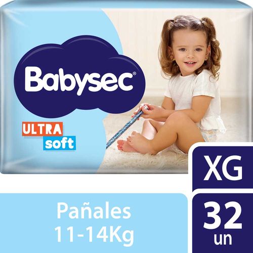 Pañales Ultrasoft  Xg X 32 Un Babysec