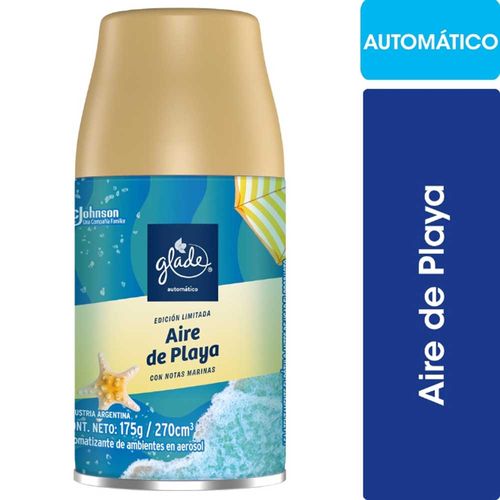 Aromatizante Automatico Glade Aire De Playa Rep 270ml