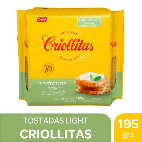 Tostadas Light Criollitas 195 Gr