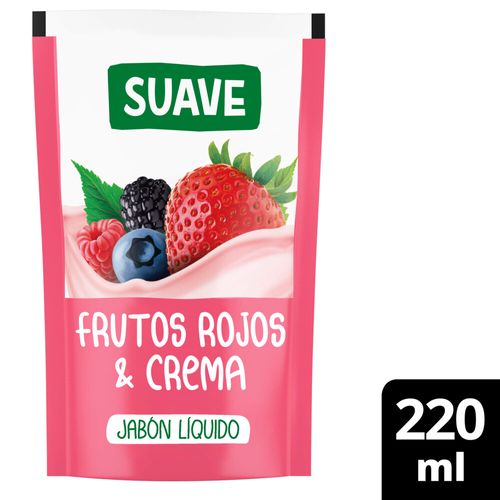 Jabón Líquido Para Manos Suave Frutos Rojos Y Crema 220 Ml