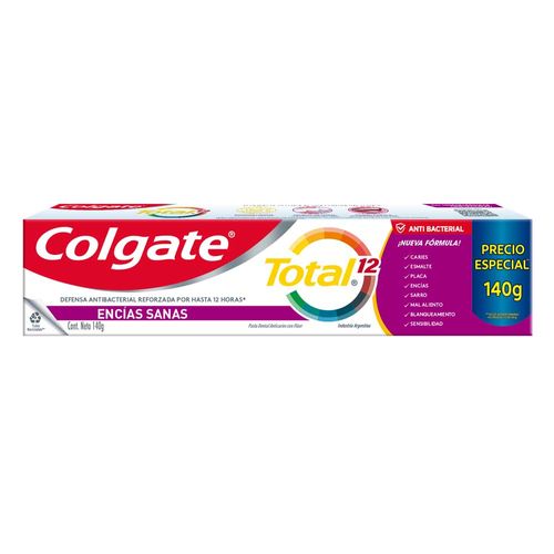 Pasta Dental Colgate Total 12 Encias Sanas 140g