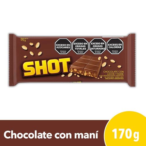 Chocolate Shot Con Maní 170 Gr