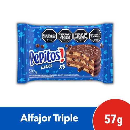 Alfajor Pepitos Triple 57g.