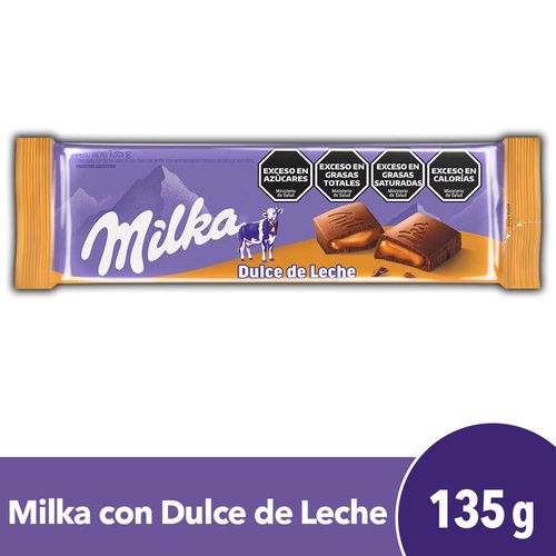 Chocolate Relleno Dulce De Leche Milka 135g.