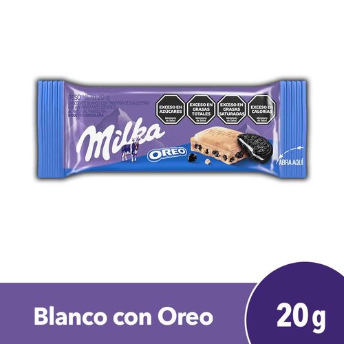 Chocolate Blanco Oreo Milka 20g